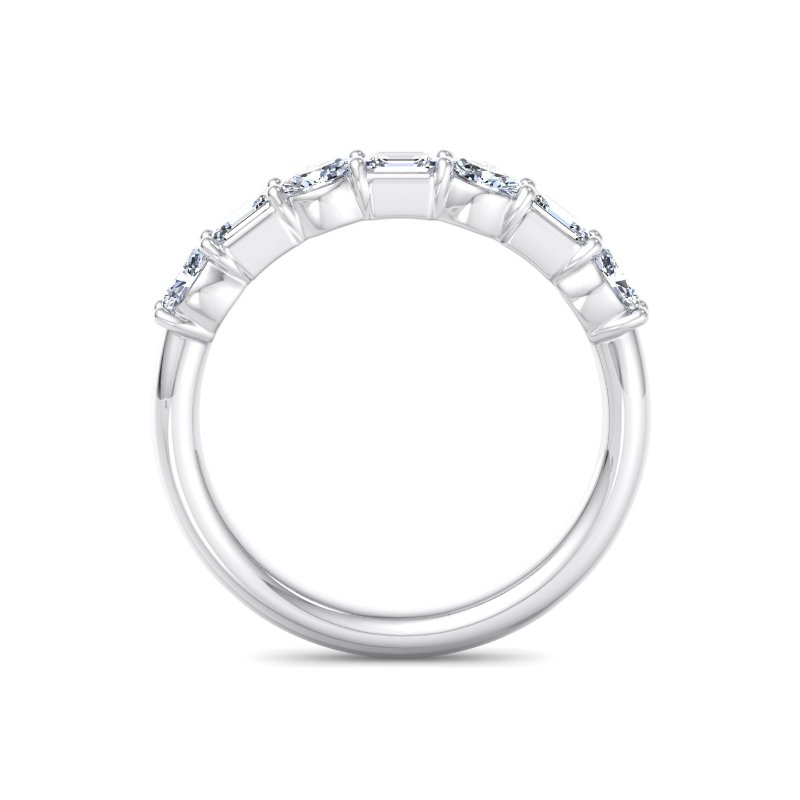 Platinum Luxe Oval & Emerald Ring (3/4ctw)