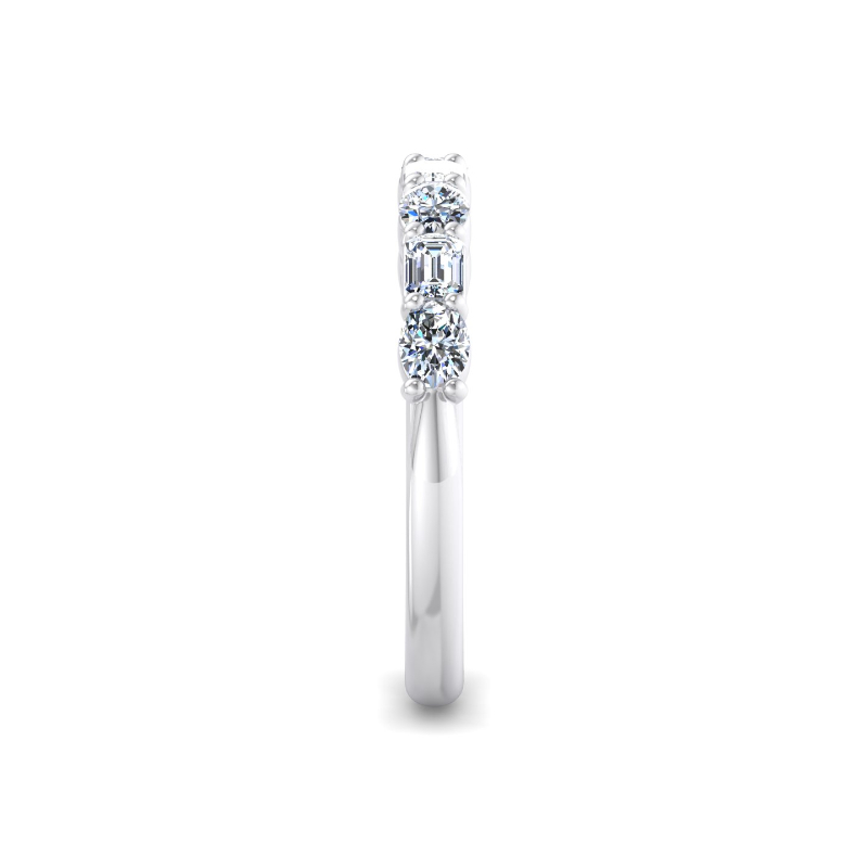 Platinum Luxe Oval & Emerald Ring (3/4ctw)
