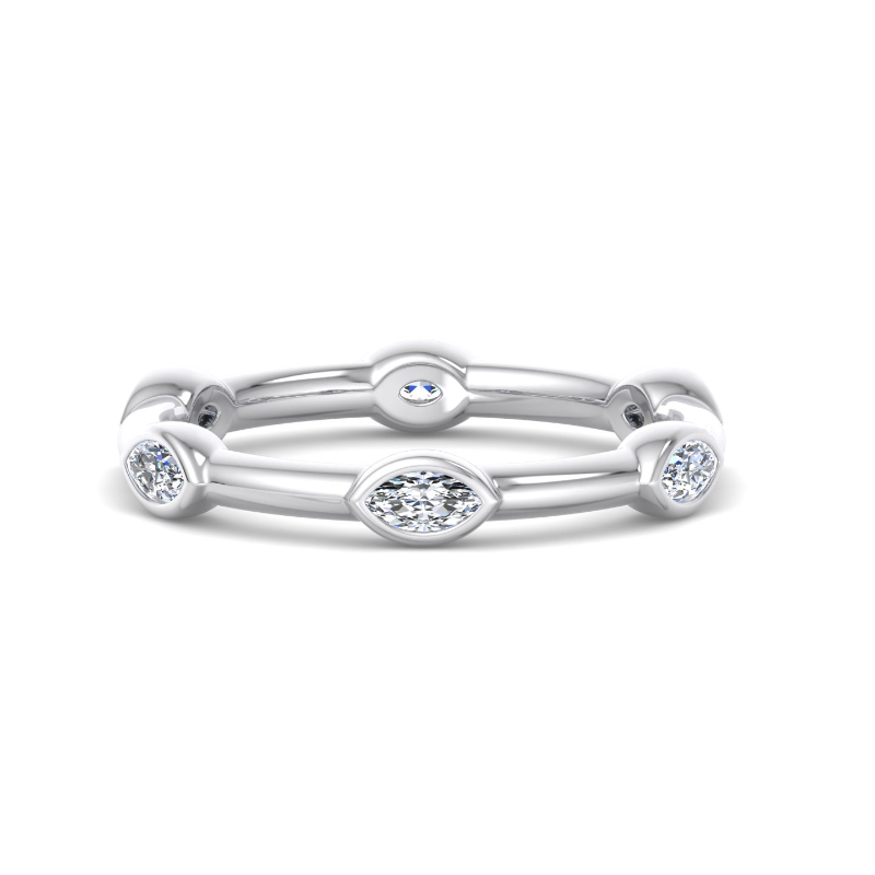 White Gold Leoni Marquise Eternity (1/3ctw)