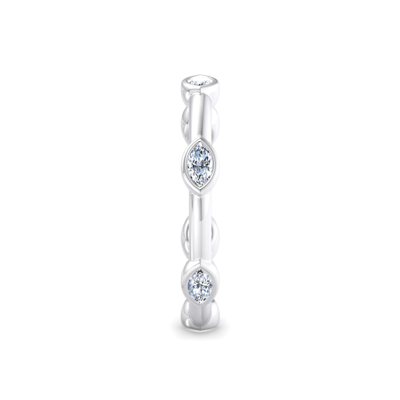 White Gold Leoni Marquise Eternity (1/3ctw)