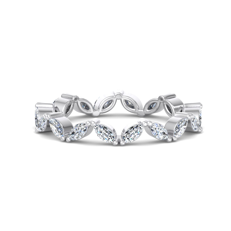 Platinum Contemporary Marquise Eternity (1ctw)