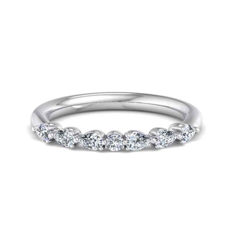 Platinum Mini Eliana Pear Ring (1/3ctw)
