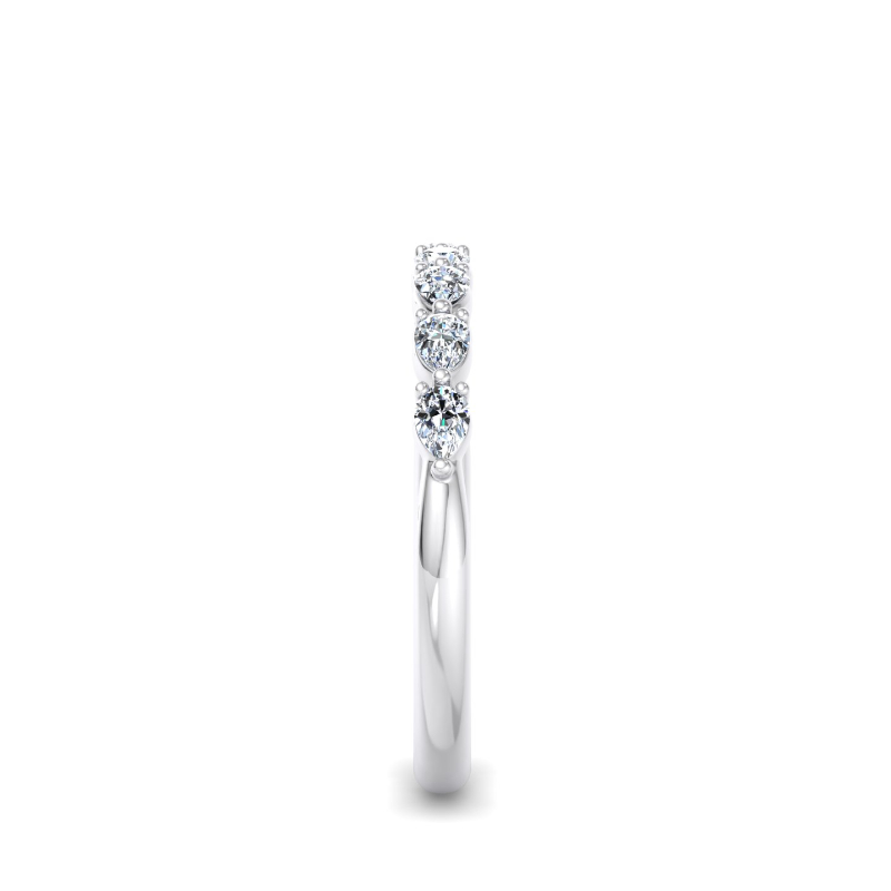 Platinum Mini Eliana Pear Ring (1/3ctw)