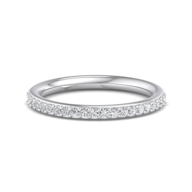 Platinum Mini Shared Prong Band (1/5ctw)