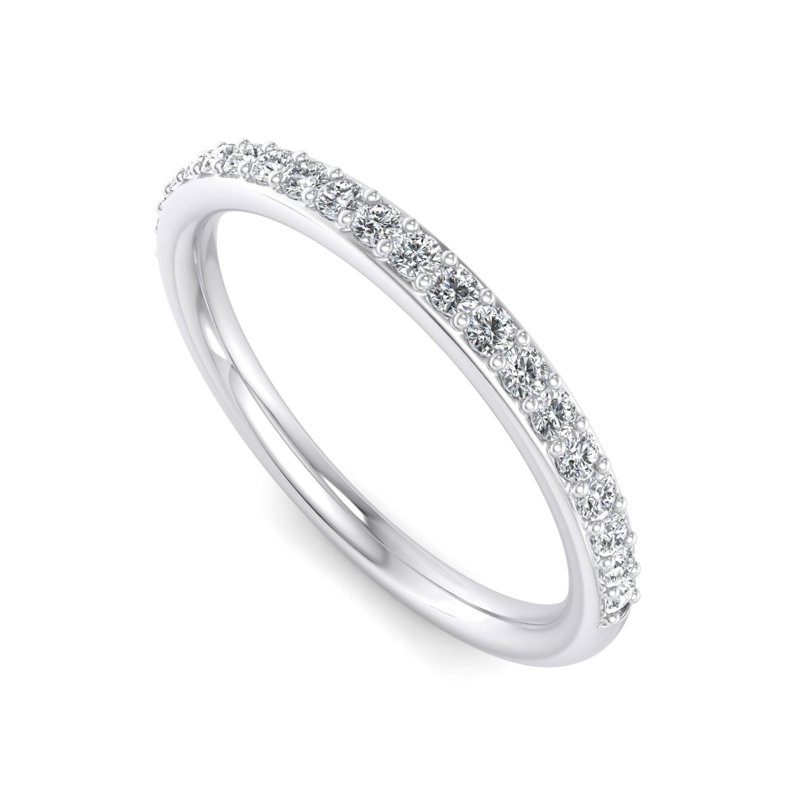 Platinum Mini Shared Prong Band (1/5ctw)
