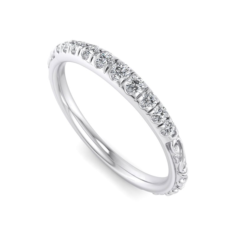 Platinum Paisley Band (1/5ctw)