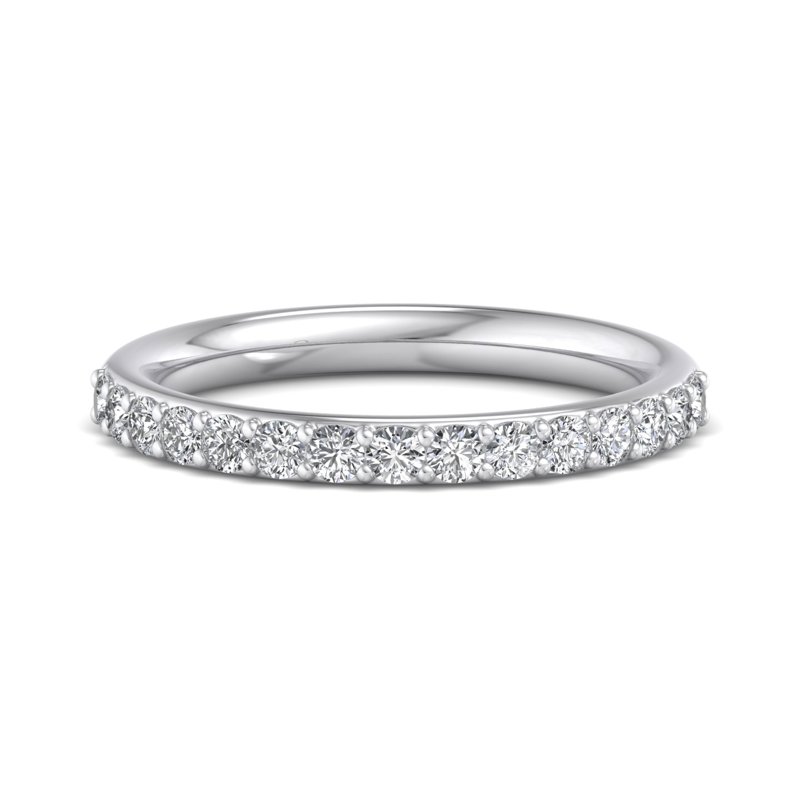 White Gold Hannah Shared Prong Band (3/8ctw)