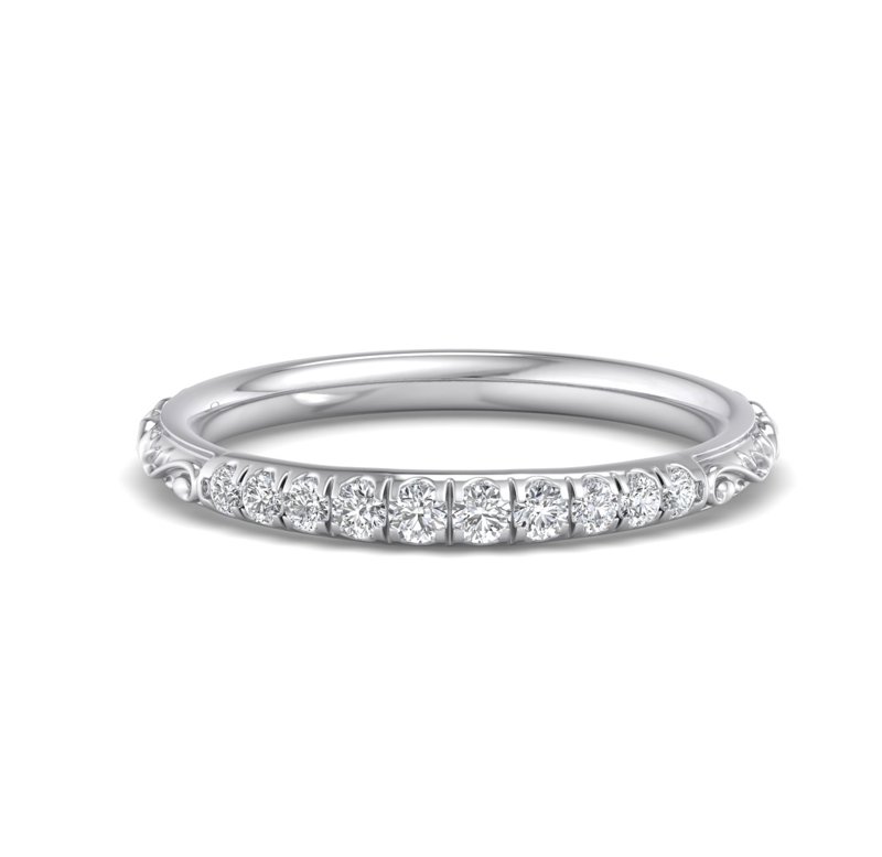 White Gold Paisley Band (1/5ctw)