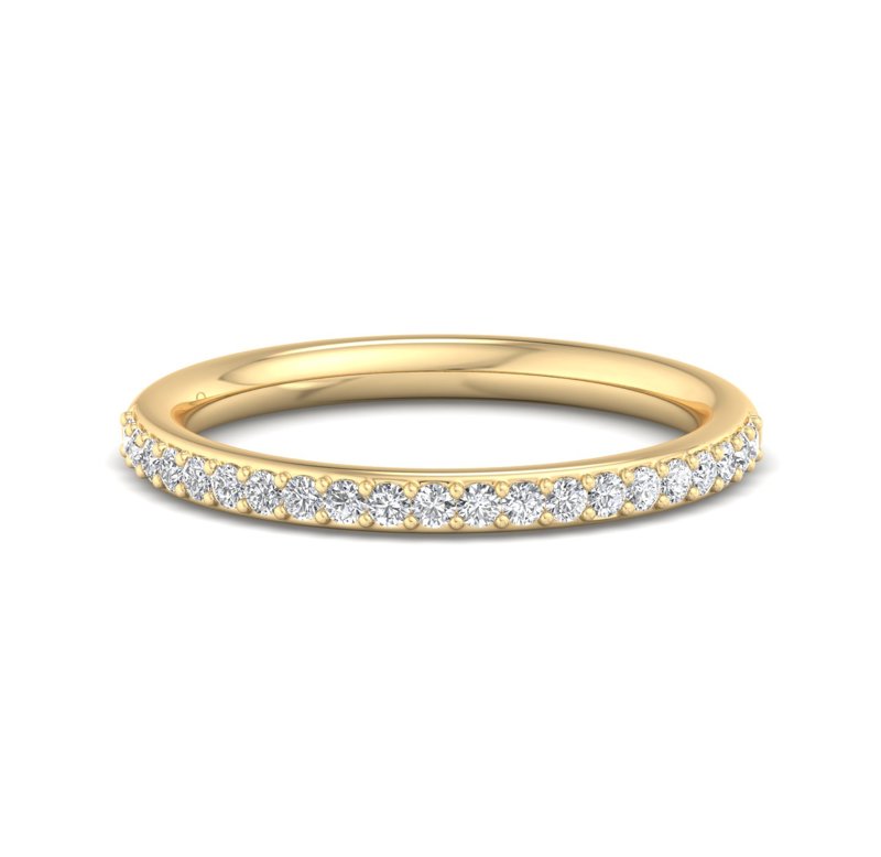 Yellow Gold Mini Shared Prong Band (1/5ctw)