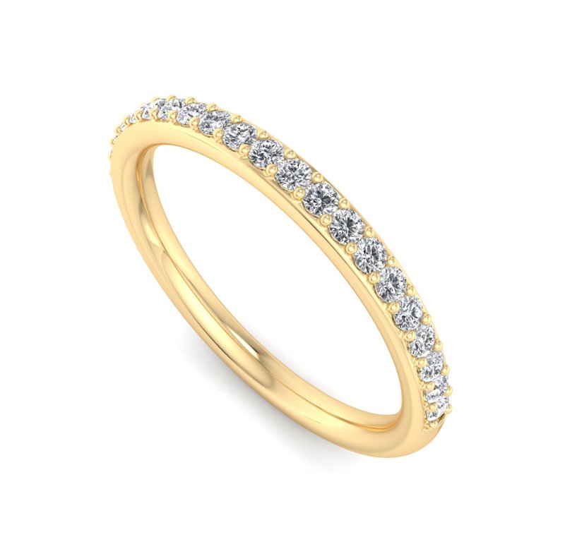 Yellow Gold Mini Shared Prong Band (1/5ctw)