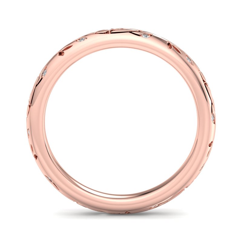 Rose Gold Petal Lab Grown Diamond Band