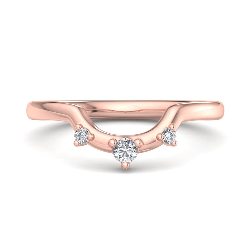 Rose Gold Calin Lab Grown Diamond Band (1/10ctw)