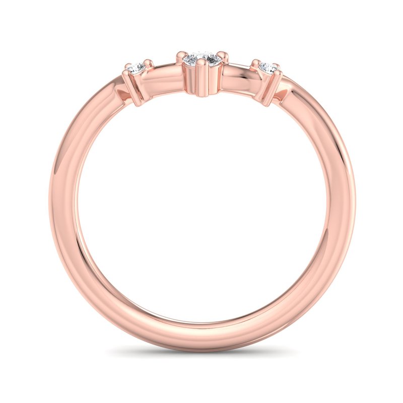 Rose Gold Calin Lab Grown Diamond Band (1/10ctw)