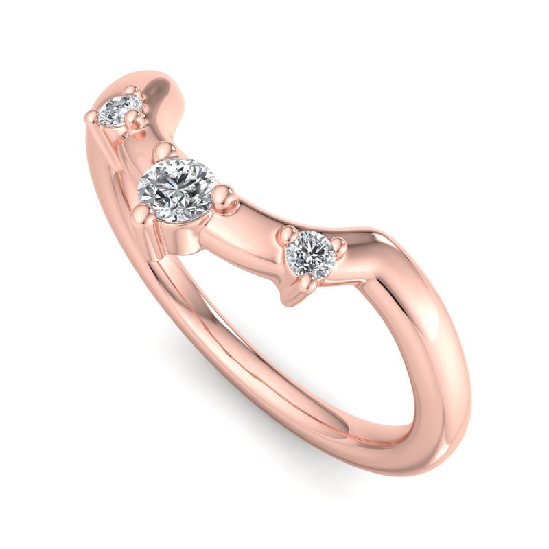 Rose Gold Calin Lab Grown Diamond Band (1/10ctw)