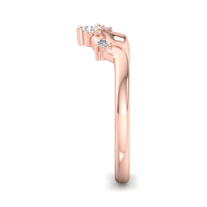 Rose Gold Calin Lab Grown Diamond Band (1/10ctw)