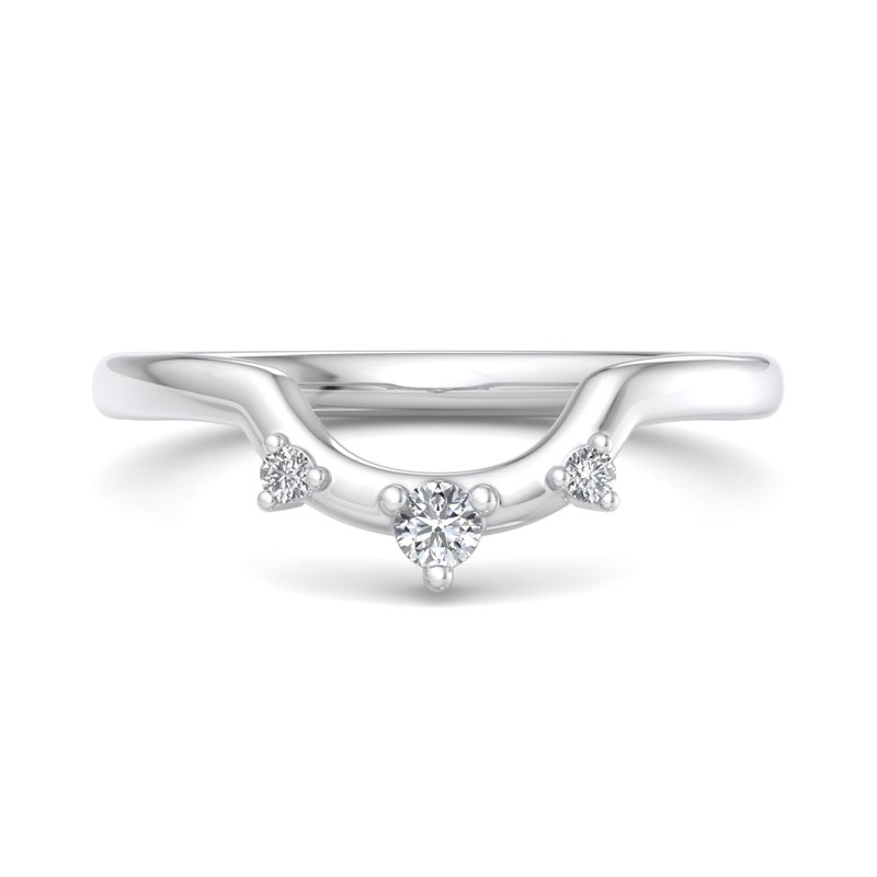 White Gold Calin Lab Grown Diamond Band (1/10ctw)