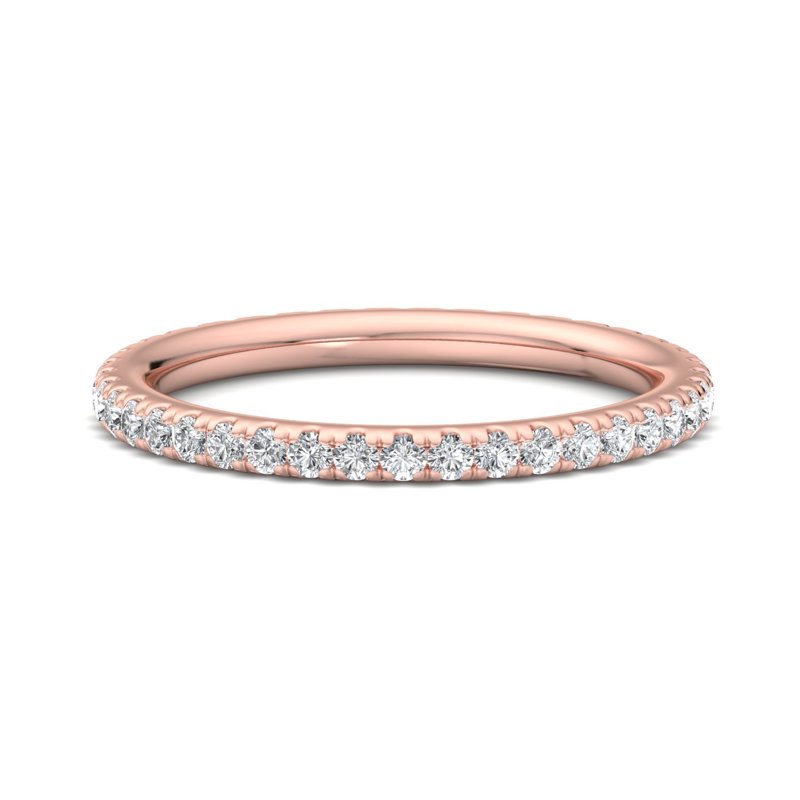 Rose Gold Lab Grown Diamond Eternity Comfort Fit 