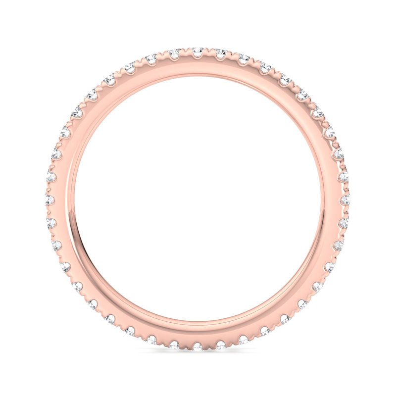 Rose Gold Lab Grown Diamond Eternity Comfort Fit 
