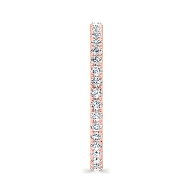 Rose Gold Lab Grown Diamond Eternity Comfort Fit 