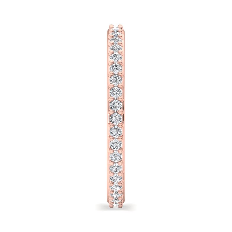 Rose Gold Comfort Fit Shared Surface Shared Prong Lab Grown Diamond Eternity (1/2ctw)