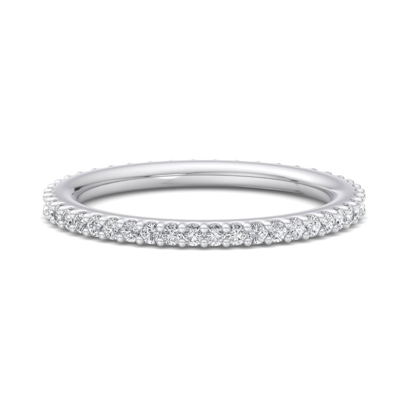 White Gold Comfort Fit Shared Surface Shared Prong Lab Grown Diamond Eternity (1/3ctw)