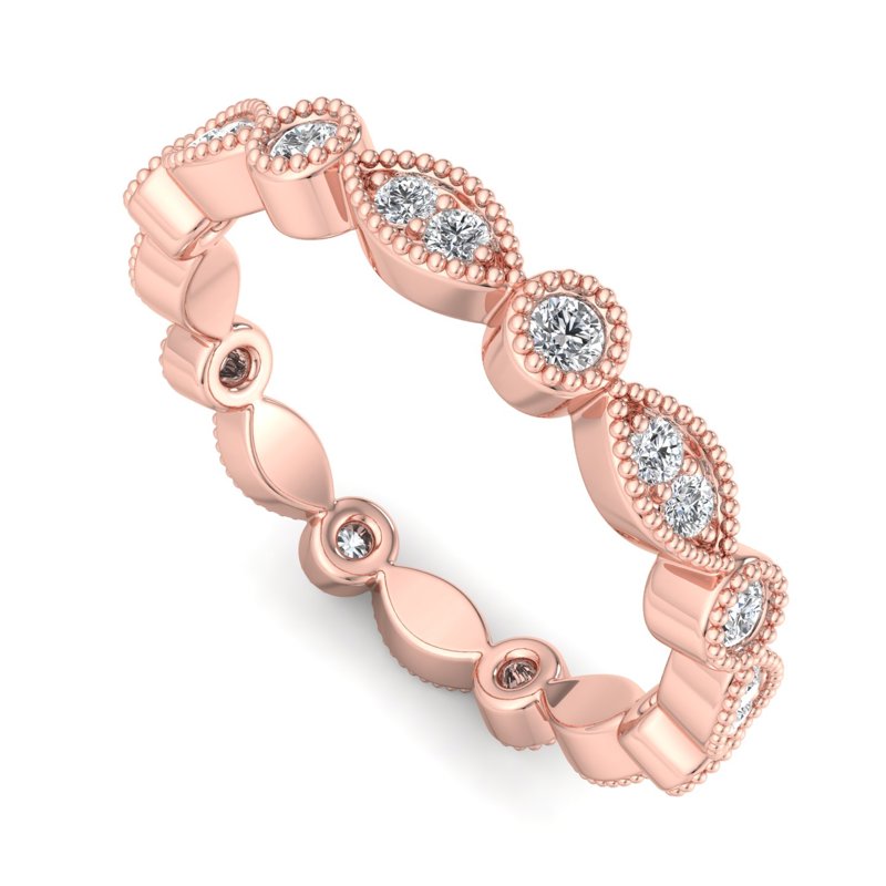 Rose Gold Cressida Lab Grown Diamond Eternity Band (1/3ctw)