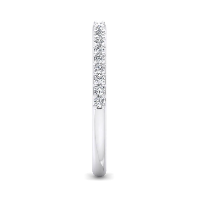 White Gold Comfort Fit Shared Surface Shared Prong Lab Grown Diamond Band (1/5ctw)