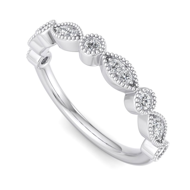 White Gold Cressida Lab Grown Diamond Band (1/5ctw)