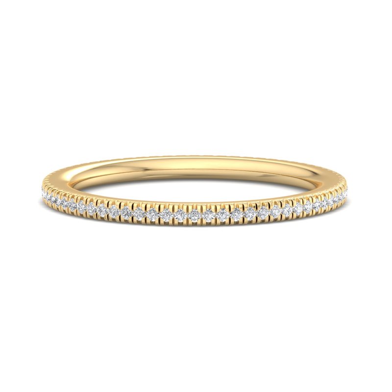 Yellow Gold Lab Grown Diamond Eternity Comfort Fit 