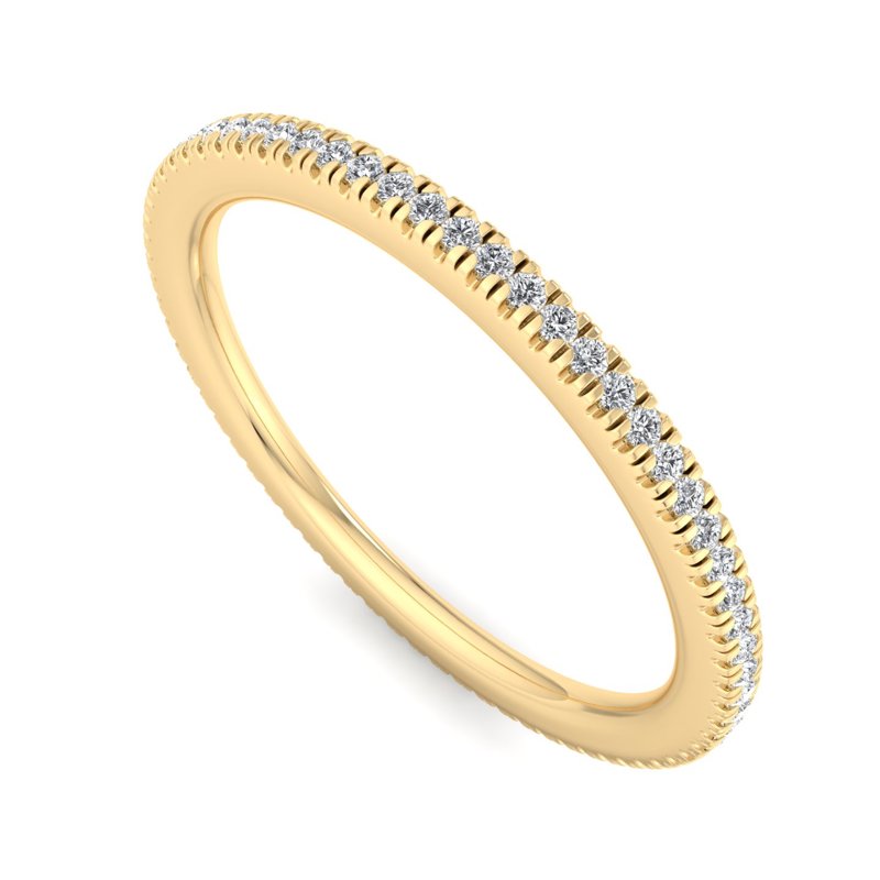 Yellow Gold Lab Grown Diamond Eternity Comfort Fit 