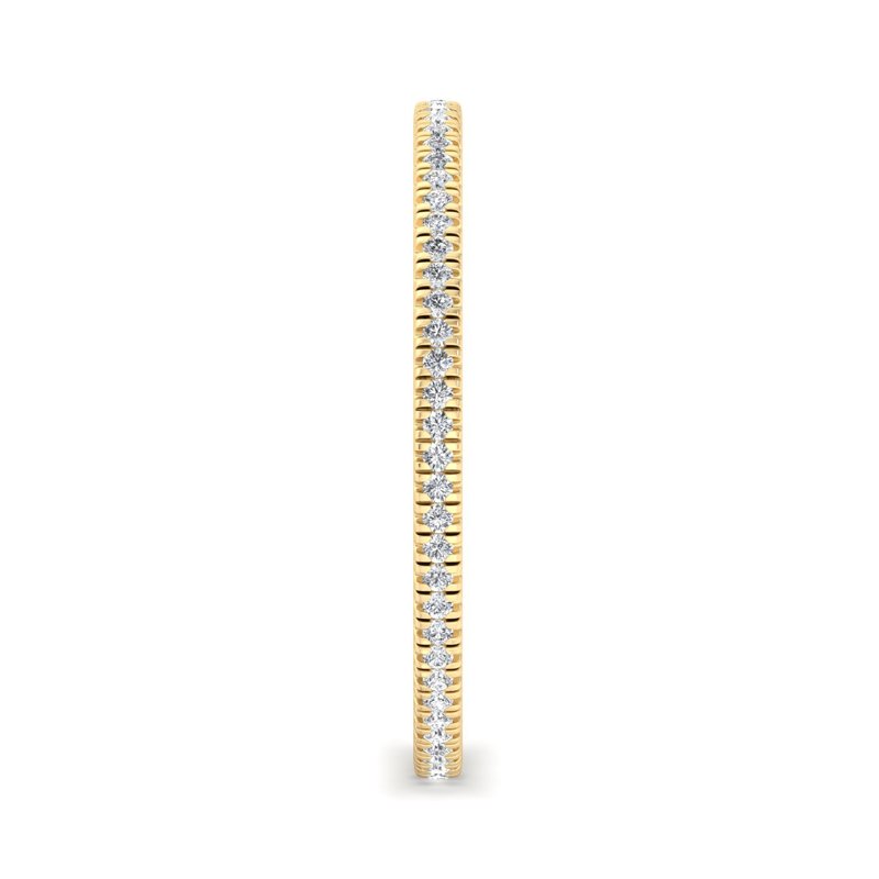 Yellow Gold Lab Grown Diamond Eternity Comfort Fit 