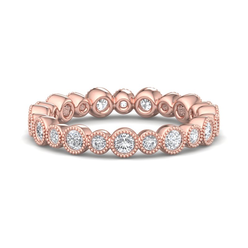 Rose Gold Lina Milgrain Lab Grown Diamond Eternity (3/4ctw)