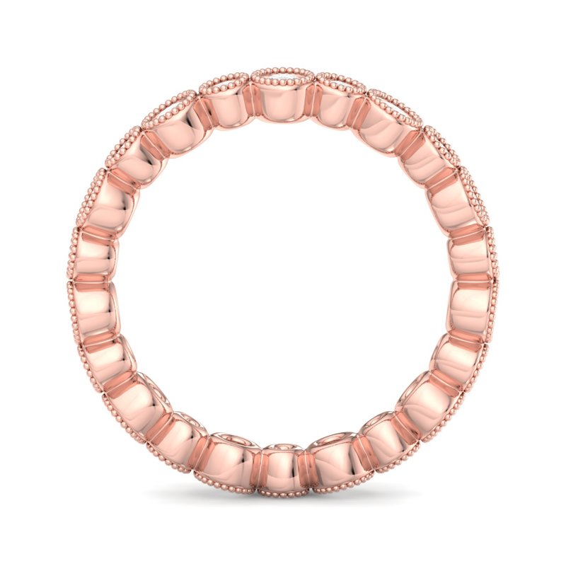 Rose Gold Lina Milgrain Lab Grown Diamond Eternity (3/4ctw)