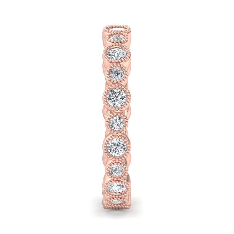 Rose Gold Lina Milgrain Lab Grown Diamond Eternity (3/4ctw)