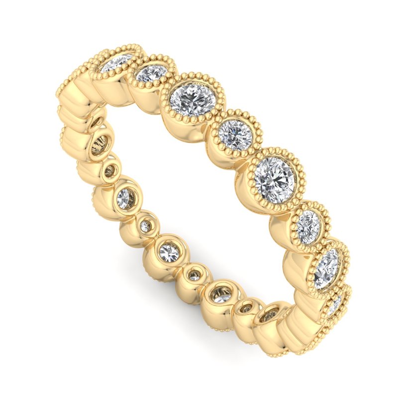 Yellow Gold Lina Milgrain Lab Grown Diamond Eternity (3/4ctw)