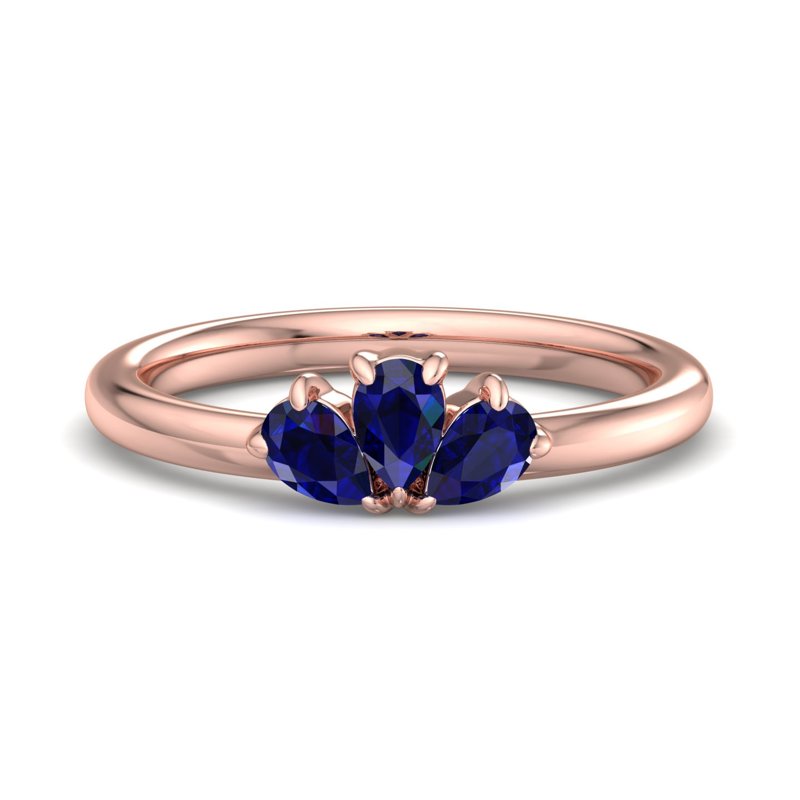Rose Gold Samara Sapphire & Lab Grown Diamond Band
