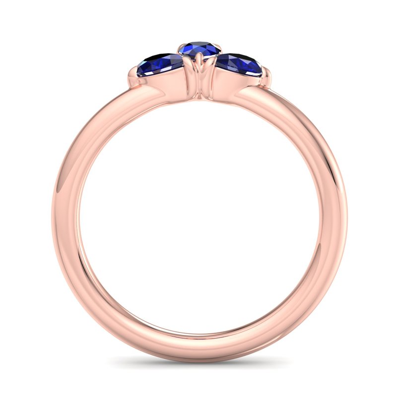 Rose Gold Samara Sapphire & Lab Grown Diamond Band