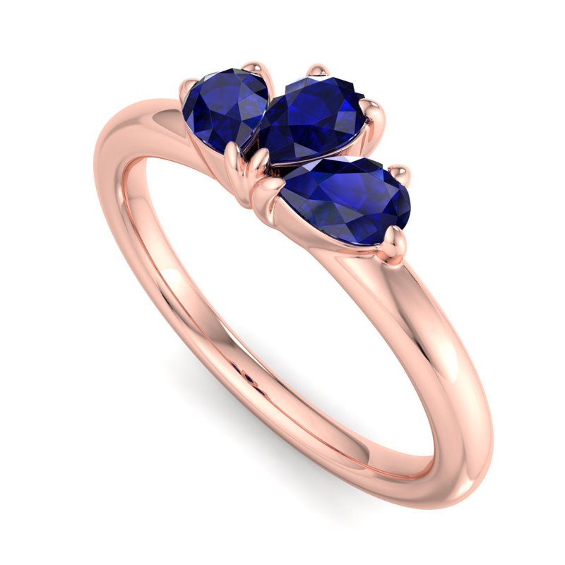 Rose Gold Samara Sapphire & Lab Grown Diamond Band