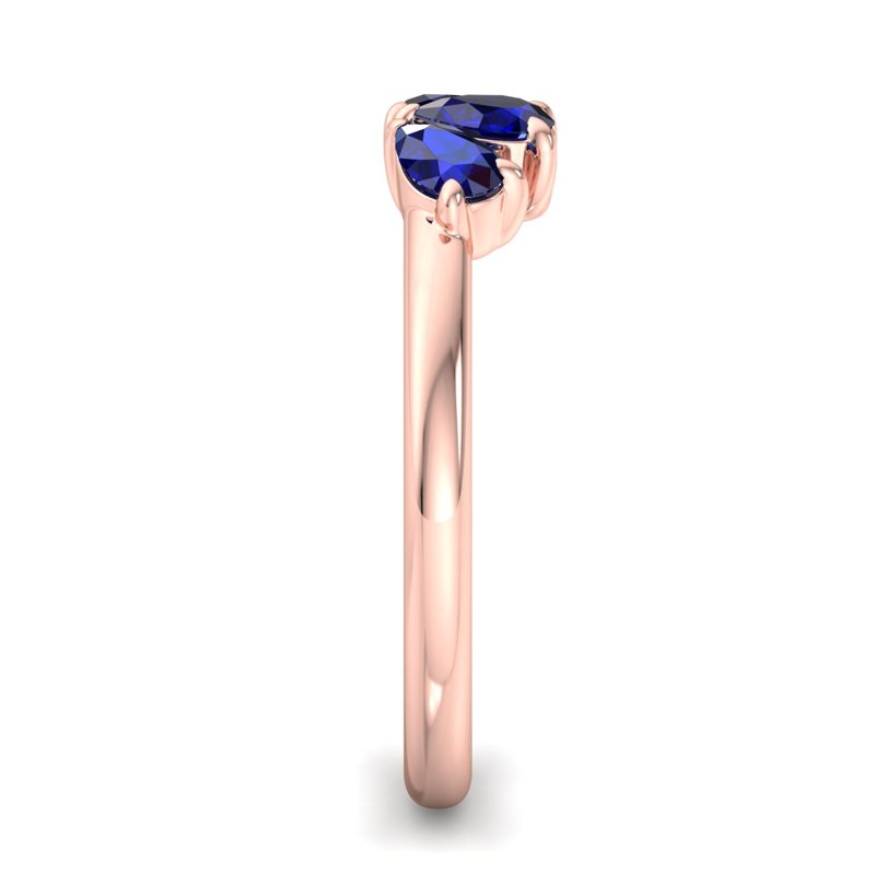 Rose Gold Samara Sapphire & Lab Grown Diamond Band