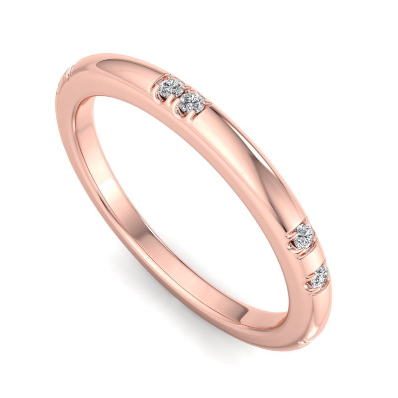 Rose Gold Azari Lab Grown Diamond Band