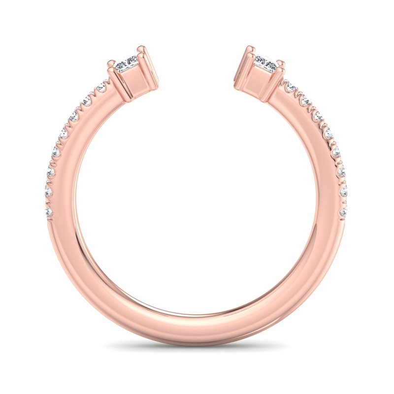 Rose Gold Clara Luxe Princess Open Lab Grown Diamond Band