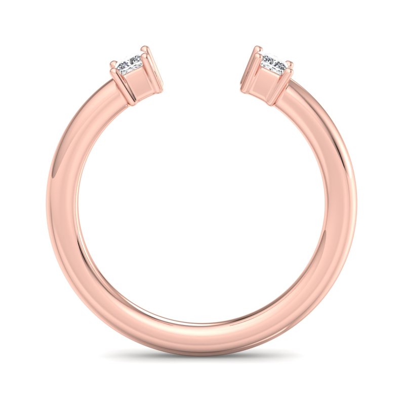 Rose Gold Mira Princess Lab Grown Diamond Band