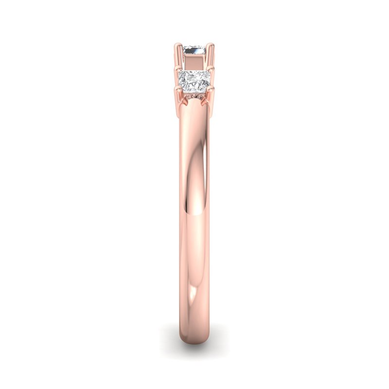 Rose Gold Mira Princess Lab Grown Diamond Band