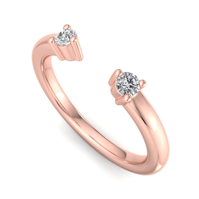 Rose Gold Mira Lab Grown Diamond Band (1/10ctw)