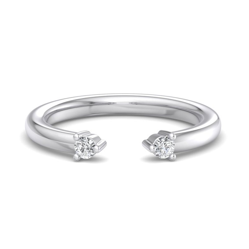 White Gold Mira Lab Grown Diamond Band (1/10ctw)