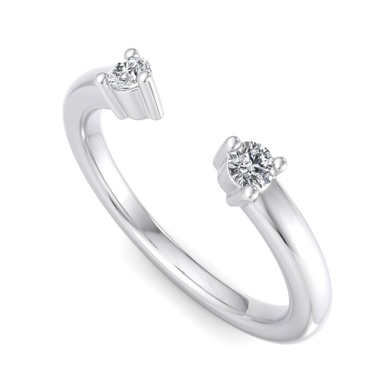 White Gold Mira Lab Grown Diamond Band (1/10ctw)