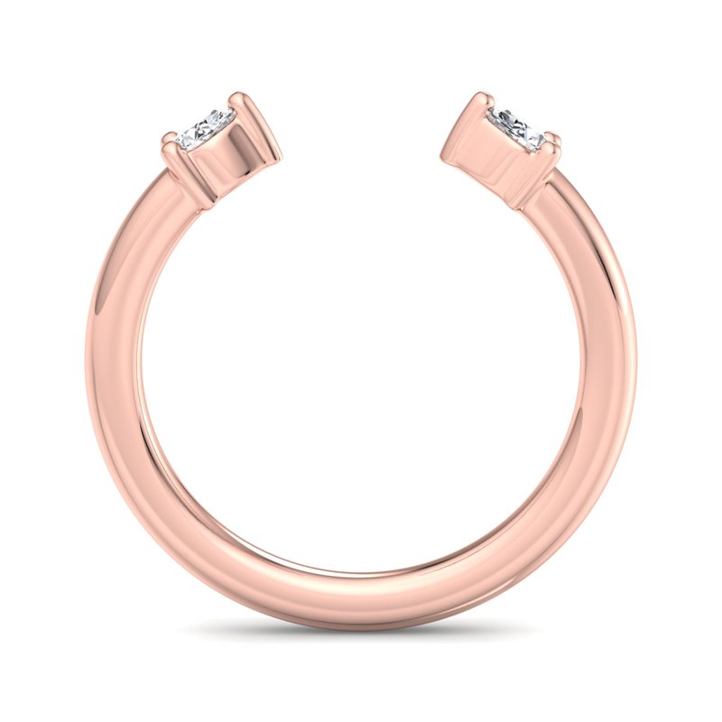 Rose Gold Mira Pear Lab Grown Diamond Band (1/10ctw)