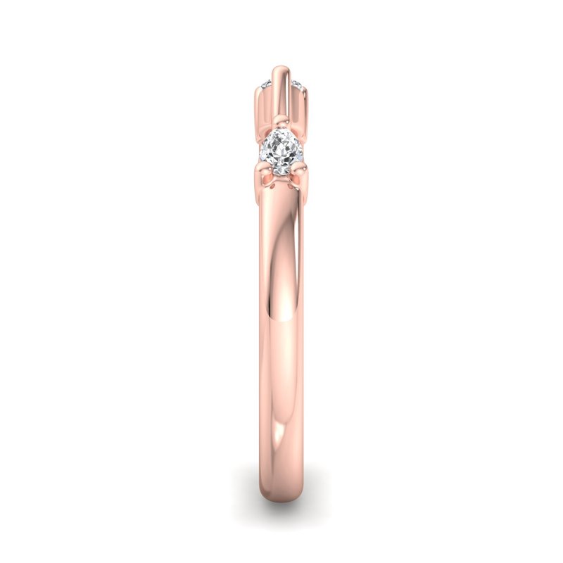 Rose Gold Mira Pear Lab Grown Diamond Band (1/10ctw)