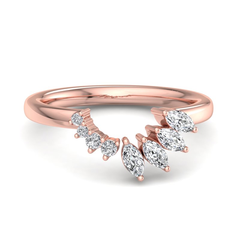Rose Gold Marlee Marquise Lab Grown Diamond Band