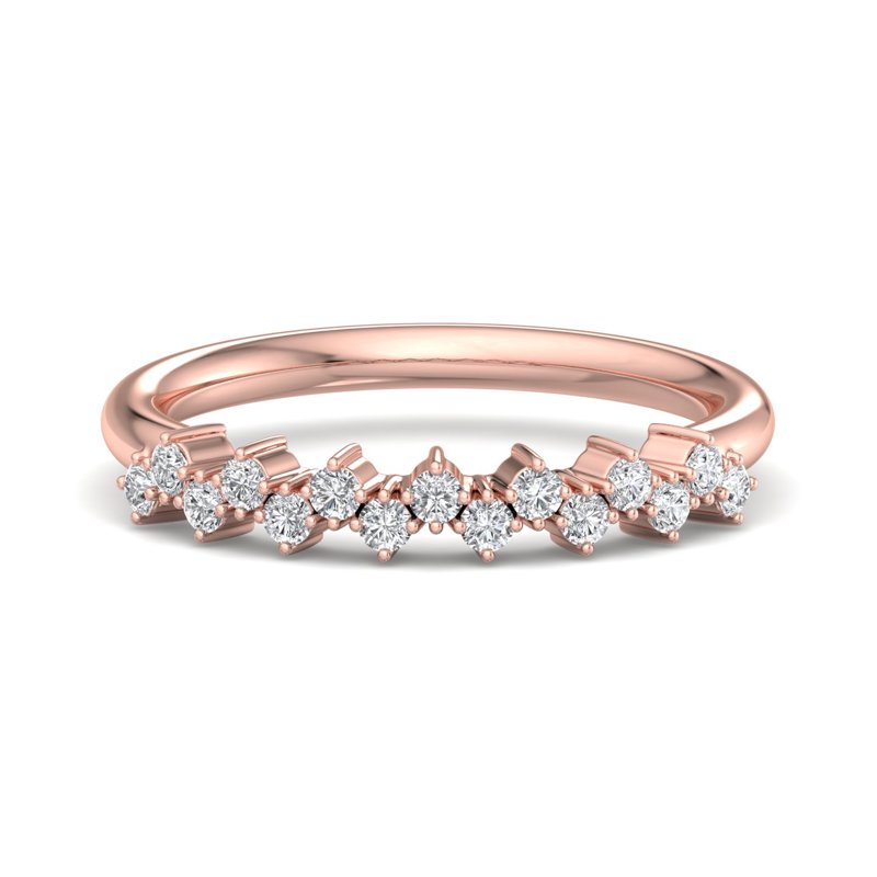 Rose Gold Poppy Lab Grown Diamond Band (1/4ctw)